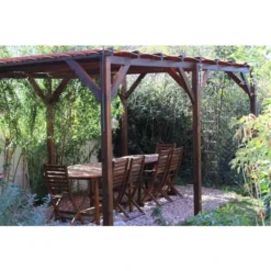 Pergola Bois 15m² - 3 X 5 Autoportée - Origine FR - Pergola Avec La Visserie Acier Zingué 8 Pergola Bois 15m² - 3 X 5 Autoportée - Origine FR - Pergola Avec La Visserie Acier Zingué -Promos Verde Rêverie Boutique 16756069 3