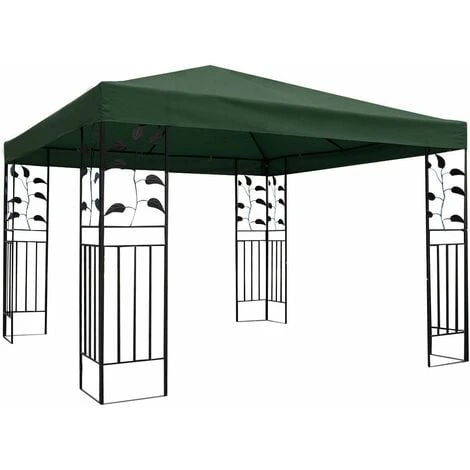COSTWAY Toile De Rechange Pour Pavillon Toile De Toit Pour Tente Canopée Pour Tonnelles 300 X 300 Cm Encre Verte 4 COSTWAY Toile De Rechange Pour Pavillon Toile De Toit Pour Tente Canopée Pour Tonnelles 300 X 300 Cm Encre Verte – Image 2