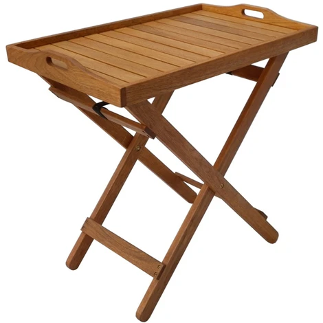 Desserte En Bois Exotique Calcutta - Maple - Marron Clair - Plateau De Service 3 Desserte En Bois Exotique Calcutta - Maple - Marron Clair - Plateau De Service