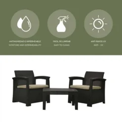 Salon De Jardin Chillvert Perugia En Résine 2 Canapés + Table Marron 9 Salon De Jardin Chillvert Perugia En Résine 2 Canapés + Table Marron -Promos Verde Rêverie Boutique 17004663 3
