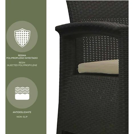 Salon De Jardin Chillvert Perugia En Résine 2 Canapés + Table Marron 7 Salon De Jardin Chillvert Perugia En Résine 2 Canapés + Table Marron – Image 5