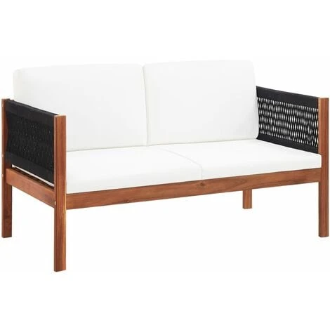 Canapé De Jardin à 2 Places Bois D'acacia Massif VidaXL 3 Canapé De Jardin à 2 Places Bois D'acacia Massif VidaXL