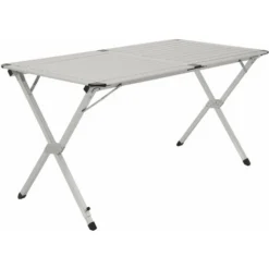CampFeuer Table De Camping En Aluminium Pour 4 Personnes 140 X 70 X 70 Cm Pliable, Rabattable Et Réglable En Hauteur