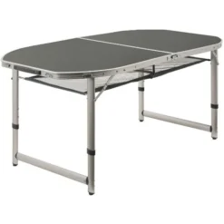 CampFeuer Table De Camping En Aluminium Pour 6 Personnes 150 X 80 Cm Pliable, Rabattable Et Réglable En Hauteur