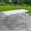 Table Pliante 180 Cm D'Appoint Rectangulaire Blanche - Table De Camping 8 Personnes L180 X L74 X H74cm En HDPE Haute Densité Épaisseur 3,5 Cm - Pieds En Acier Pelliculé Gris - Idéal Cérémonies 1 Table Pliante 180 Cm D'Appoint Rectangulaire Blanche - Table De Camping 8 Personnes L180 X L74 X H74cm En HDPE Haute Densité Épaisseur 3,5 Cm - Pieds En Acier Pelliculé Gris - Idéal Cérémonies -Promos Verde Rêverie Boutique 18106900 1