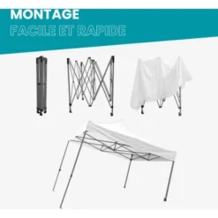 Tonnelle De Jardin Pliable 3x3 M 520D (320g/m2) - Qualité Professionnelle -Tonnelle Barnum Pliant - Tente Pagode Pliable Imperméable Idéale Pour Reception En Exterieur 11 Tonnelle De Jardin Pliable 3x3 M 520D (320g/m2) - Qualité Professionnelle -Tonnelle Barnum Pliant - Tente Pagode Pliable Imperméable Idéale Pour Reception En Exterieur -Promos Verde Rêverie Boutique 18121799 5