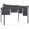 Pergola édition Spéciale Toit Rétractable 3x4 M Et 4 Stores Gris Anthracite 1 Pergola édition Spéciale Toit Rétractable 3x4 M Et 4 Stores Gris Anthracite -Promos Verde Rêverie Boutique 18148464 1