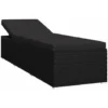 Chaise Longue Avec Coussin Résine Tressée Noir VidaXL -Promos Verde Rêverie Boutique 18183129 1