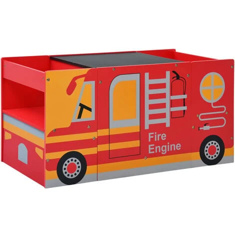 Jeu De Table Et Chaises D'enfants 3 Pcs Camion De Pompiers Bois VidaXL 3 Jeu De Table Et Chaises D'enfants 3 Pcs Camion De Pompiers Bois VidaXL