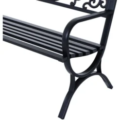 Outsunny Banc De Jardin Terrasse En Acier Fonte Noir 3 Places 127 X 60 X 85 Cm Charge Max 250 Kg 11 Outsunny Banc De Jardin Terrasse En Acier Fonte Noir 3 Places 127 X 60 X 85 Cm Charge Max 250 Kg -Promos Verde Rêverie Boutique 18304341 5
