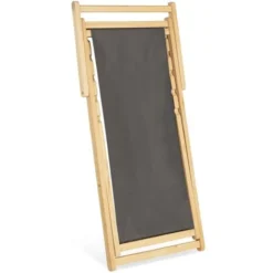 Lot De 2 Chaises Longues Pliantes Chilienne Bois Toile Gris Anthracite 10 Lot De 2 Chaises Longues Pliantes Chilienne Bois Toile Gris Anthracite -Promos Verde Rêverie Boutique 18322195 4