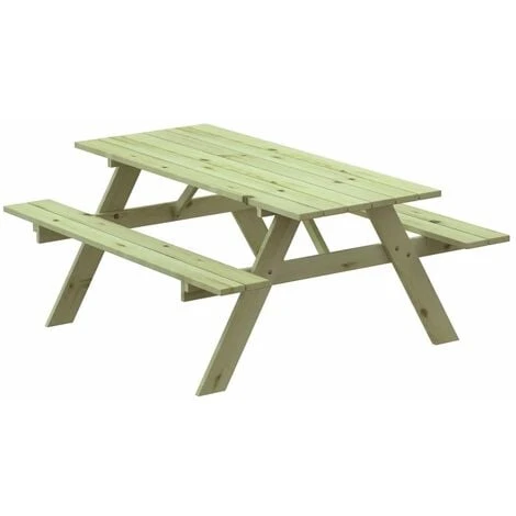 Table Pique-Nique En Bois Traité Solid 28 Mm Avec Banc 177x151x77 Cm 6/8 Personnes 3 Table Pique-Nique En Bois Traité Solid 28 Mm Avec Banc 177x151x77 Cm 6/8 Personnes