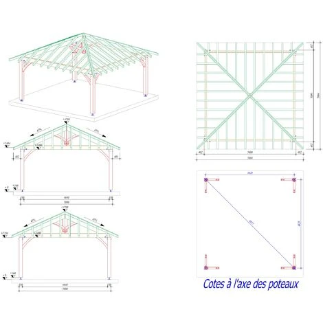 Carbet Bois Massif 5x5 - Grand Format 7 Carbet Bois Massif 5x5 - Grand Format – Image 5
