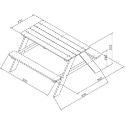 Sunny Dave Table Pique Nique En Bois Table Enfant Pour Le Jardin 10 Sunny Dave Table Pique Nique En Bois Table Enfant Pour Le Jardin -Promos Verde Rêverie Boutique 18396619 4