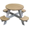 AXI UFO Table De Pique Nique Ronde Pour Enfants En Bois Table Ronde Enfant Pour Le Jardin En Marron Et Blanc Avec 4 Sièges 1 AXI UFO Table De Pique Nique Ronde Pour Enfants En Bois Table Ronde Enfant Pour Le Jardin En Marron Et Blanc Avec 4 Sièges -Promos Verde Rêverie Boutique 18396662 1