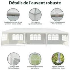 COSTWAY Tonnelle De Jardin/Barnum 9L X 3l X 2,6H M Tente De Réception Avec 5 Parois Amovibles Piquets De Terre Et Fenêtre Sur Côté 9 COSTWAY Tonnelle De Jardin/Barnum 9L X 3l X 2,6H M Tente De Réception Avec 5 Parois Amovibles Piquets De Terre Et Fenêtre Sur Côté -Promos Verde Rêverie Boutique 18442959 3