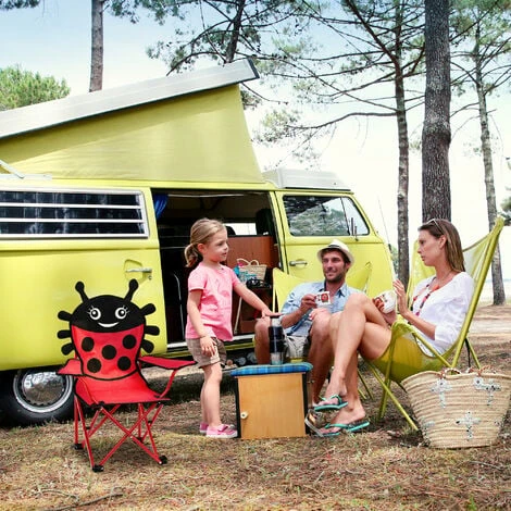 Deuba 2X Chaises Pliables Pour Enfant Motif Coccinelle Couleur Rouge/Noir Intérieur Extérieur Jardin Camping Plage 4 Deuba 2X Chaises Pliables Pour Enfant Motif Coccinelle Couleur Rouge/Noir Intérieur Extérieur Jardin Camping Plage – Image 2