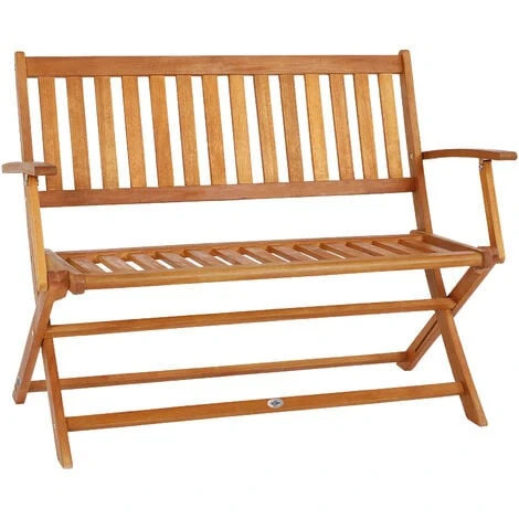 Banc De Jardin Pliable En Bois D'eucalyptus Certifié FSC 2 Places Banc En Bois Terrasse Balcon Jardin Meuble D'extérieur 4 Banc De Jardin Pliable En Bois D'eucalyptus Certifié FSC 2 Places Banc En Bois Terrasse Balcon Jardin Meuble D'extérieur – Image 2