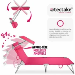 Lot De 2 Transats CHLOE - Lot De 2 Chaises Longues, Bains De Soleil, Transats Jardin 10 Lot De 2 Transats CHLOE - Lot De 2 Chaises Longues, Bains De Soleil, Transats Jardin -Promos Verde Rêverie Boutique 18474283 4