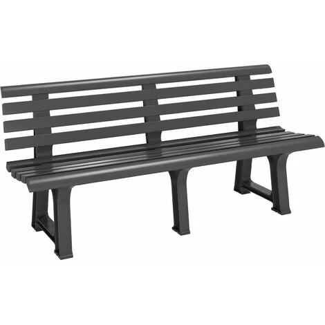 Banc De Jardin Orchidea 3 Places Banc D'extérieur En Plastique Banquette 145x49x74 Cm Jardin Terrasse Parc Anthracite 3 Banc De Jardin Orchidea 3 Places Banc D'extérieur En Plastique Banquette 145x49x74 Cm Jardin Terrasse Parc Anthracite