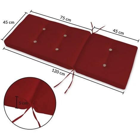 6x Coussins De Chaise Pour Salon De Jardin Coussin Chaise De Coussin Pour Chaise à Dossier Haut Siège Confortable Rouge 7 6x Coussins De Chaise Pour Salon De Jardin Coussin Chaise De Coussin Pour Chaise à Dossier Haut Siège Confortable Rouge – Image 5