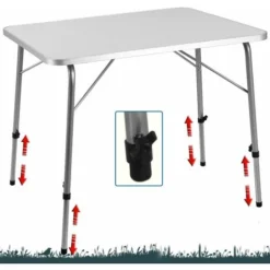 Deuba Table De Camping • 80x54cm • Réglable En Hauteur • Aluminium - Blanc Table De Jardin, Terrasse 9 Deuba Table De Camping • 80x54cm • Réglable En Hauteur • Aluminium - Blanc Table De Jardin, Terrasse -Promos Verde Rêverie Boutique 18476830 3