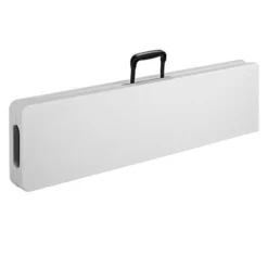 2x Bancs Pliables En Plastique Blanc 180cm Pour Jardin Fêtes Camping Pique-nique Anniversaire -Promos Verde Rêverie Boutique 18477606 3