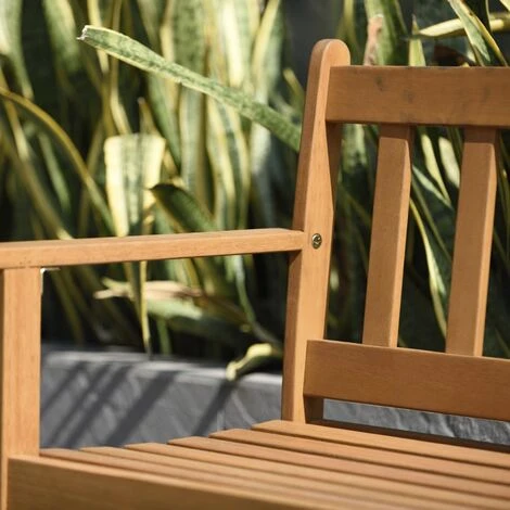 Banc De Jardin Chillvert Milán 2 Sièges Bois 51,9x118,5x79,9 Cm 7 Banc De Jardin Chillvert Milán 2 Sièges Bois 51,9x118,5x79,9 Cm – Image 5
