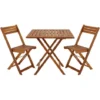 Ensemble Table Et Chaises 3 Pcs Balcon Pliable Salon De Jardin En Bois D''acacia Brun 1 Ensemble Table Et Chaises 3 Pcs Balcon Pliable Salon De Jardin En Bois D''acacia Brun -Promos Verde Rêverie Boutique 18599272 1