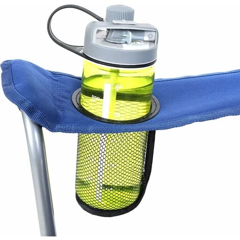 Songmics Lot De 2 Chaises De Camping, Confortable, Structure Robuste, Charge Max De 150 Kg, Avec Porte-Bouteille, Chaise D’extérieur Bleu GCB08BU 5 Songmics Lot De 2 Chaises De Camping, Confortable, Structure Robuste, Charge Max De 150 Kg, Avec Porte-Bouteille, Chaise D’extérieur Bleu GCB08BU – Image 3