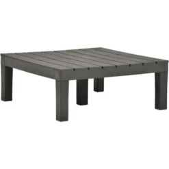 Table De Jardin Anthracite 78x78x31 Cm Plastique VidaXL