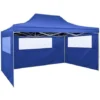 Tente De Réception Pliable Avec 3 Parois 3x4 M Acier Bleu VidaXL 2 Tente De Réception Pliable Avec 3 Parois 3x4 M Acier Bleu VidaXL -Promos Verde Rêverie Boutique 18801393 1