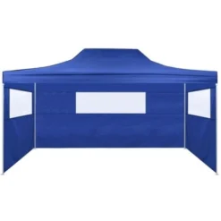 Tente De Réception Pliable Avec 3 Parois 3x4 M Acier Bleu VidaXL 8 Tente De Réception Pliable Avec 3 Parois 3x4 M Acier Bleu VidaXL -Promos Verde Rêverie Boutique 18801393 2