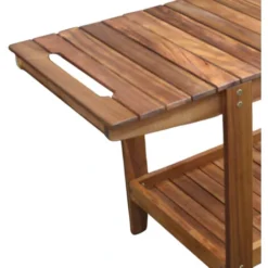 Desserte Contemporaine Sur Roulettes En Acacia -Promos Verde Rêverie Boutique 18839540 3