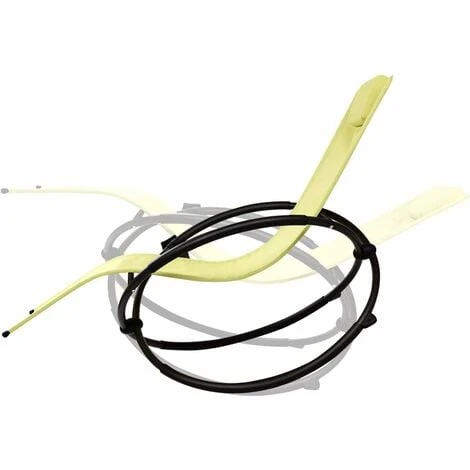 COSTWAY Chaise Longue à Bascule Pliante Chaise Orbitale Extérieure Vert 4 COSTWAY Chaise Longue à Bascule Pliante Chaise Orbitale Extérieure Vert – Image 2