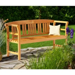 Banc De Jardin ROSE 150cm En Bois D'eucalyptus Certifié FSC® Banc Extérieur Banquette Jardin Balcon Terrasse 9 Banc De Jardin ROSE 150cm En Bois D'eucalyptus Certifié FSC® Banc Extérieur Banquette Jardin Balcon Terrasse -Promos Verde Rêverie Boutique 19048604 3