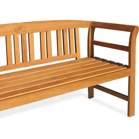 Banc De Jardin ROSE 150cm En Bois D'eucalyptus Certifié FSC® Banc Extérieur Banquette Jardin Balcon Terrasse 7 Banc De Jardin ROSE 150cm En Bois D'eucalyptus Certifié FSC® Banc Extérieur Banquette Jardin Balcon Terrasse – Image 5