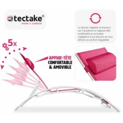 Lot De 2 Transats Avec Coussin De Tête - Lot De 2 Chaises Longues, Bains De Soleil, Transats Jardin 10 Lot De 2 Transats Avec Coussin De Tête - Lot De 2 Chaises Longues, Bains De Soleil, Transats Jardin -Promos Verde Rêverie Boutique 19176552 4