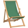 Chaise De Plage Pliable Bois De Teck Solide Vert VidaXL 2 Chaise De Plage Pliable Bois De Teck Solide Vert VidaXL -Promos Verde Rêverie Boutique 19230360 1