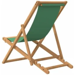 Chaise De Plage Pliable Bois De Teck Solide Vert VidaXL 11 Chaise De Plage Pliable Bois De Teck Solide Vert VidaXL -Promos Verde Rêverie Boutique 19230360 5