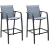 Chaises De Bar De Jardin 2 Pcs Gris Txtilène VidaXL 2 Chaises De Bar De Jardin 2 Pcs Gris Txtilène VidaXL -Promos Verde Rêverie Boutique 19322642 1