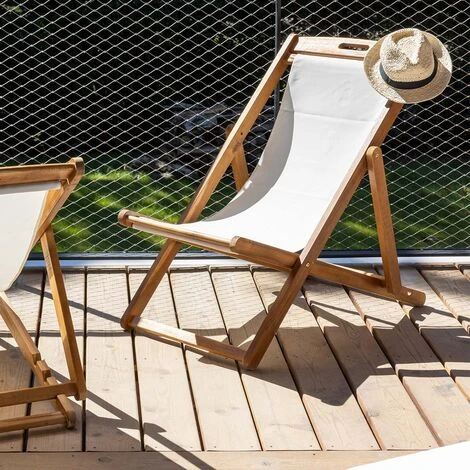 Lot De 2 Transats Fidgi En Acacia écru 3 Lot De 2 Transats Fidgi En Acacia écru