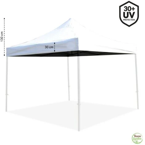 Toit De Rechange Pour Tonnelle Pliante 3 X 3 Professionnelle Blanc 4 Toit De Rechange Pour Tonnelle Pliante 3 X 3 Professionnelle Blanc – Image 2