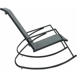 Chaises à Bascule De Jardin 2 Pcs Textilène Gris Foncé VidaXL 10 Chaises à Bascule De Jardin 2 Pcs Textilène Gris Foncé VidaXL -Promos Verde Rêverie Boutique 19623894 4