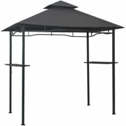 Belvédère De Barbecue 240x150x255 Cm Anthracite Acier VidaXL