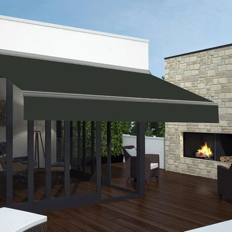 Store Banne Motorisé Télécommandé - 3 X 2.5 M - ORLANDO - Toile Imperméable Gris 4 Store Banne Motorisé Télécommandé - 3 X 2.5 M - ORLANDO - Toile Imperméable Gris – Image 2