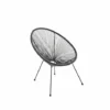 Fauteuil ACAPULCO Forme D'oeuf - Noir - Fauteuil 4 Pieds Design Rétro. Cordage Plastique. Intérieur / Extérieur 2 Fauteuil ACAPULCO Forme D'oeuf - Noir - Fauteuil 4 Pieds Design Rétro. Cordage Plastique. Intérieur / Extérieur -Promos Verde Rêverie Boutique 19860495 1