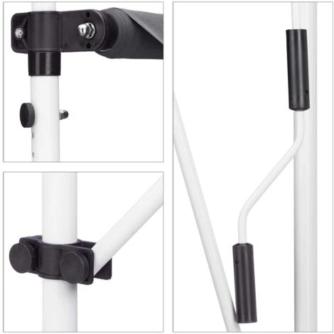 Bc-elec - HHYVA1512-Bluewhite Auvent Rétractable Manuel Store Banne Marquise Pour Patio & Terrasse 150x120cm Blanc Et Bleu 6 Bc-elec - HHYVA1512-Bluewhite Auvent Rétractable Manuel Store Banne Marquise Pour Patio & Terrasse 150x120cm Blanc Et Bleu – Image 4