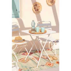 Table De Jardin Pliante Carrée En Acier (60x60 Cm) Janti SKLUM Blanc 8 Table De Jardin Pliante Carrée En Acier (60x60 Cm) Janti SKLUM Blanc -Promos Verde Rêverie Boutique 20329125 2