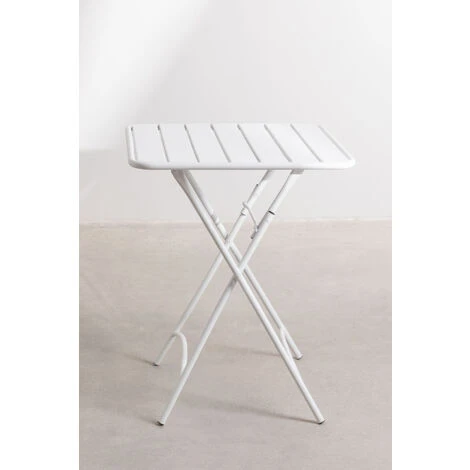 Table De Jardin Pliante Carrée En Acier (60x60 Cm) Janti SKLUM Blanc 6 Table De Jardin Pliante Carrée En Acier (60x60 Cm) Janti SKLUM Blanc – Image 4